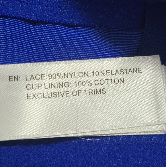 [5x$20] New Hot Blue Lace Bralette / Size M (18-20) - Picture 8 of 10